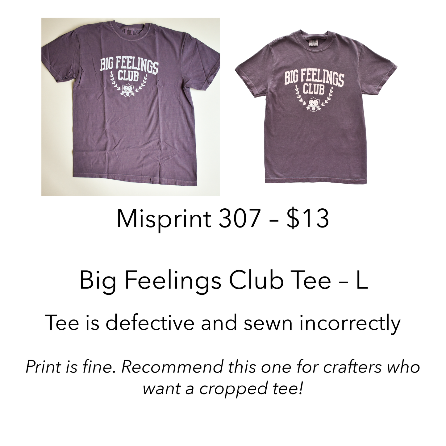 Imperfect / Misprint Apparel - L
