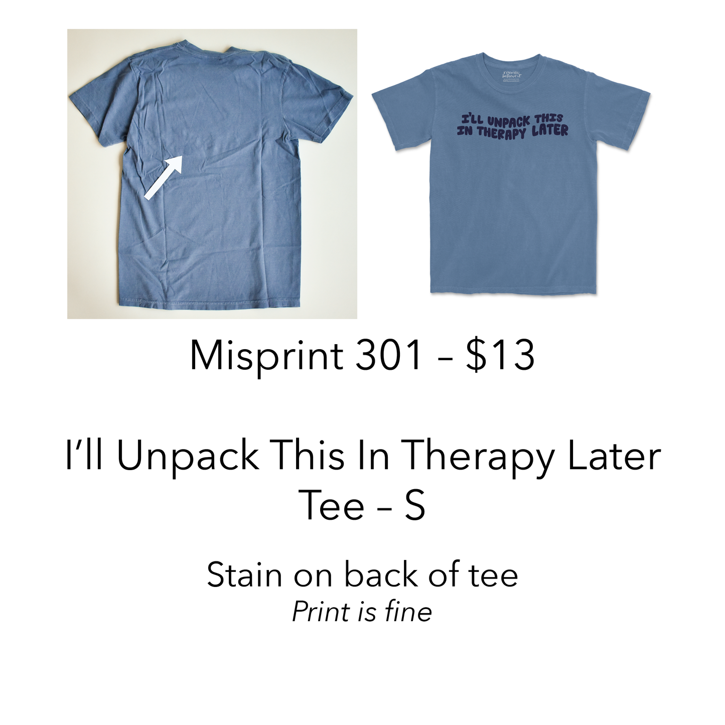Imperfect / Misprint Apparel - S