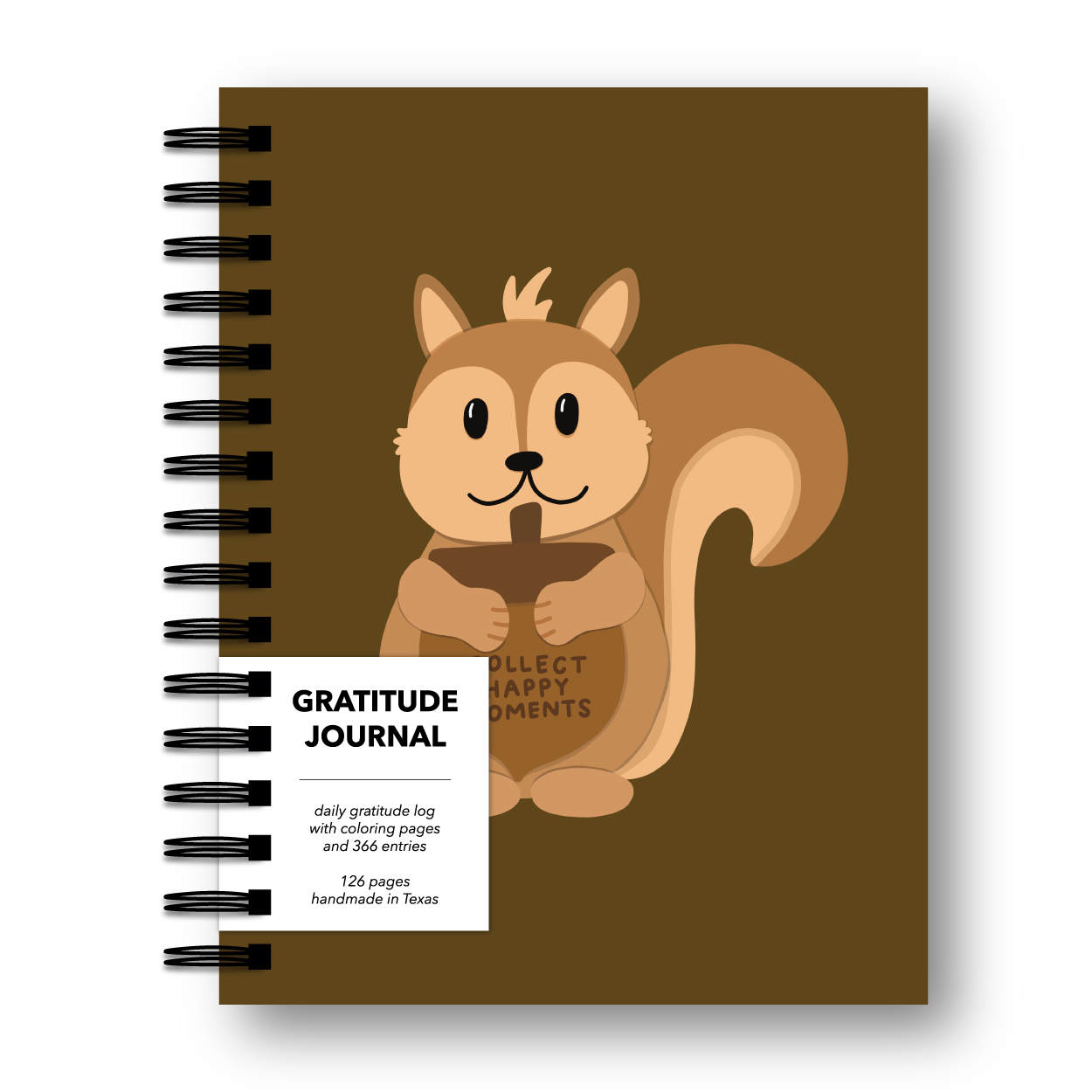 Collect Happy Moments Squirrel Gratitude Journal