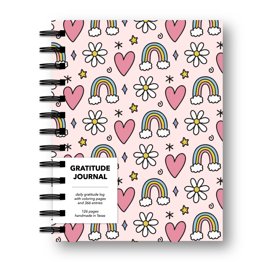 Rainbow Pattern Mini Gratitude Journal