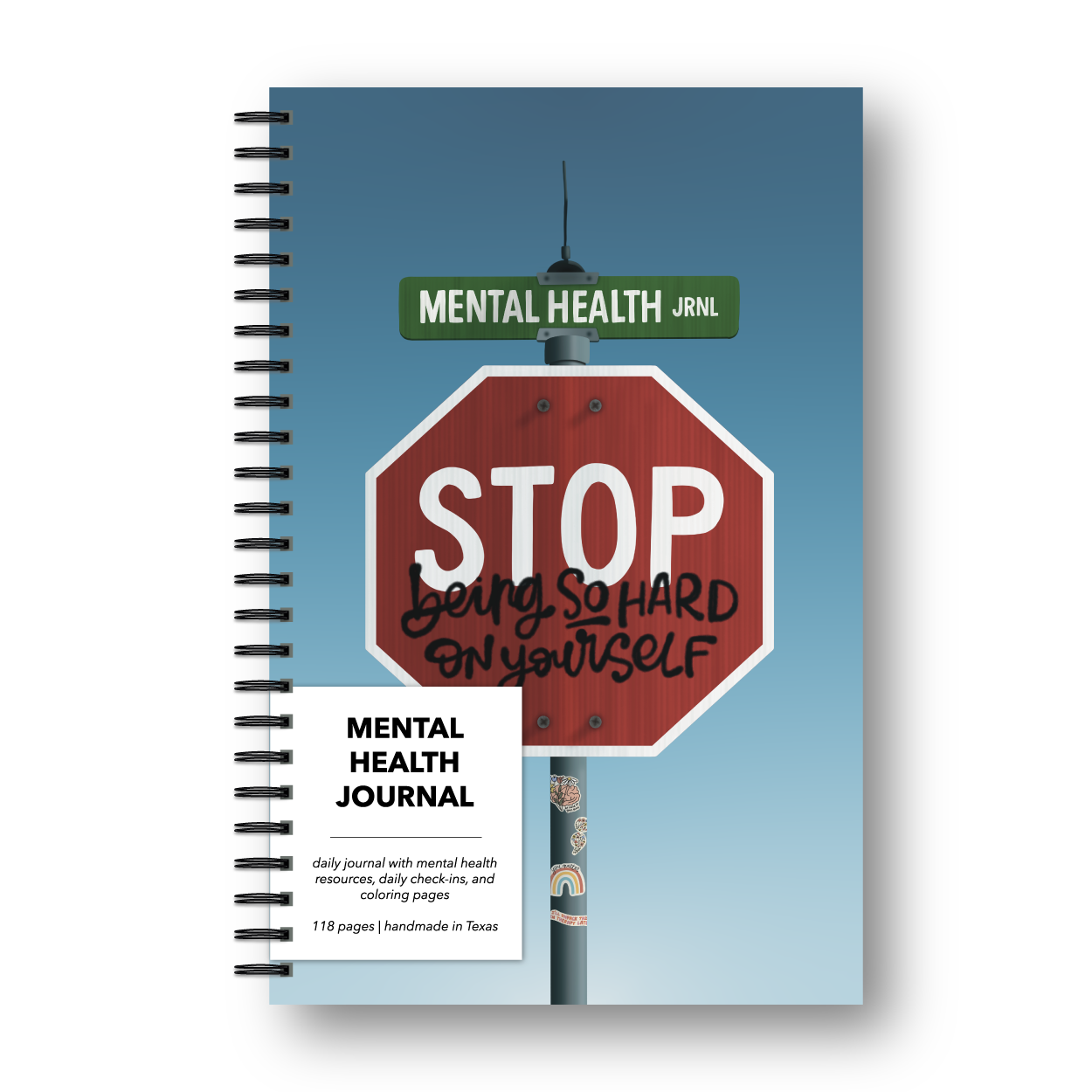 Stop Being So Hard On Yourself Mental Health Journal