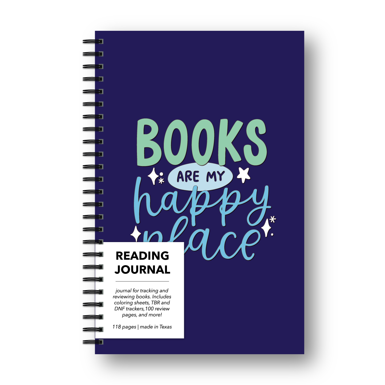 Books Are My Happy Place Reading Journal