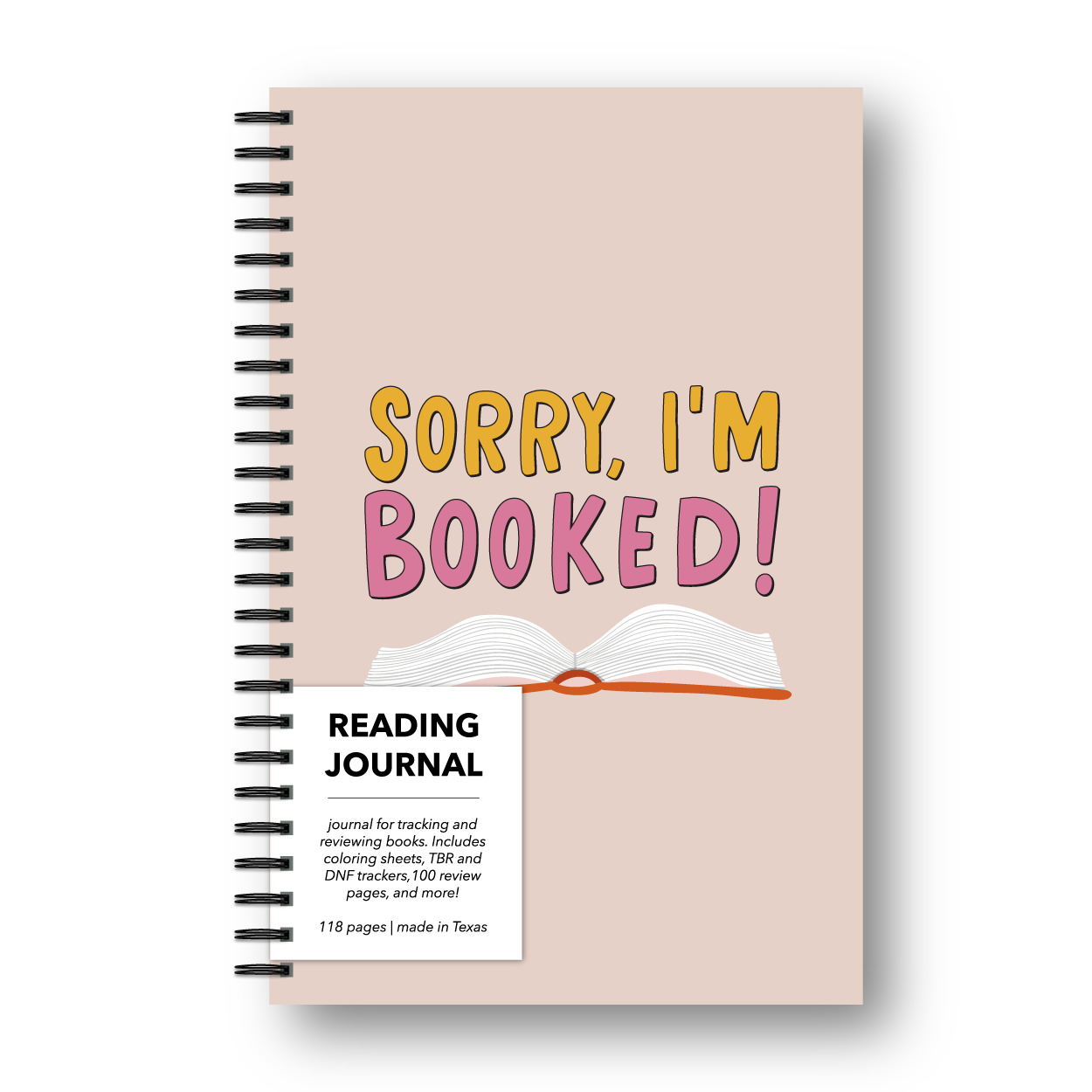 Sorry, I'm Booked Reading Journal