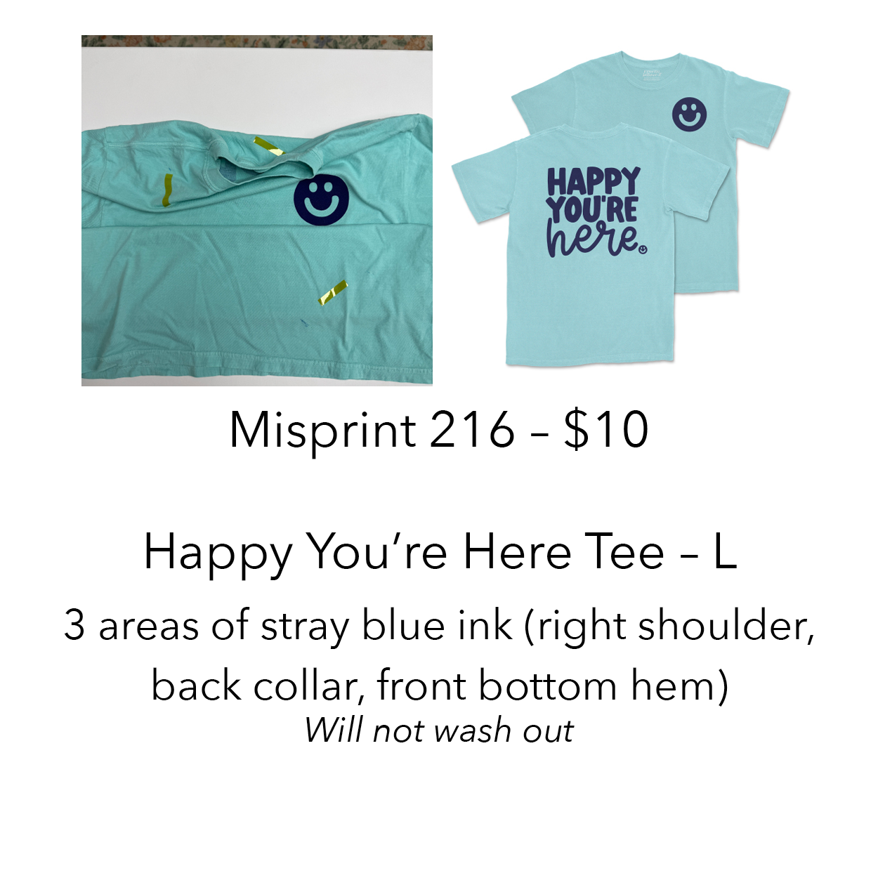 Imperfect / Misprint Apparel - L