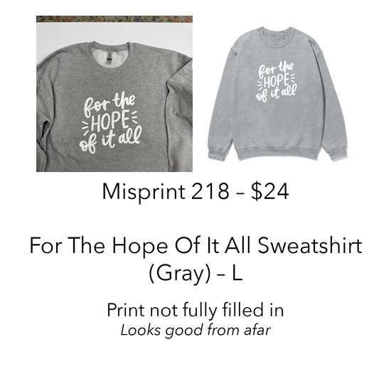 Imperfect / Misprint Apparel - L