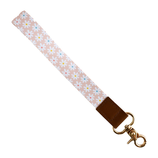 Stacked Daisy Pattern Wristlet