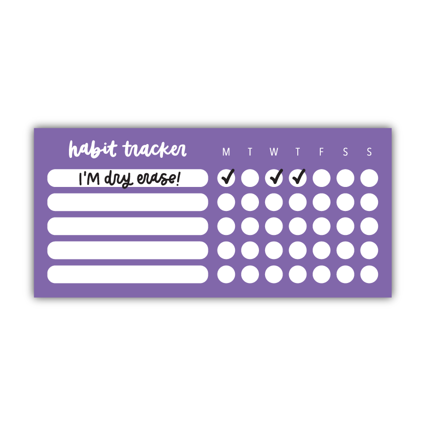 Weekly Habit Tracker Dry Erase Magnet