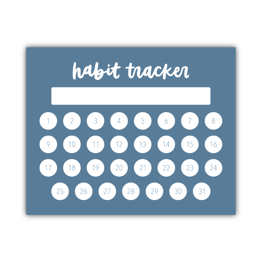 Monthly Habit Tracker Dry Erase Magnet