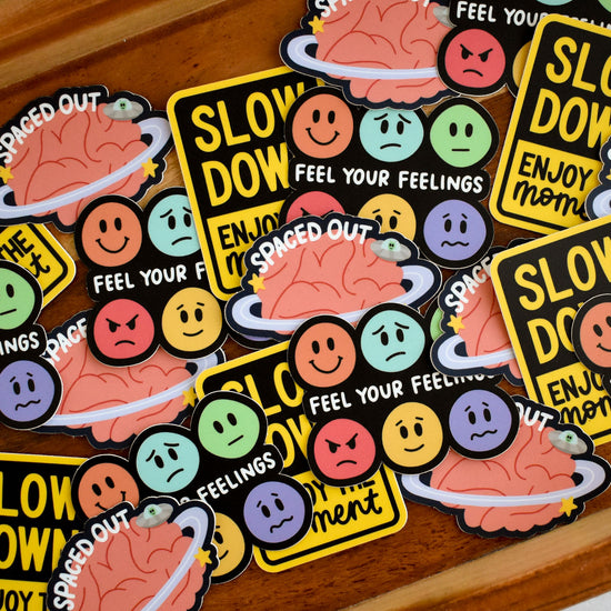 Spaced Out Brain Sticker