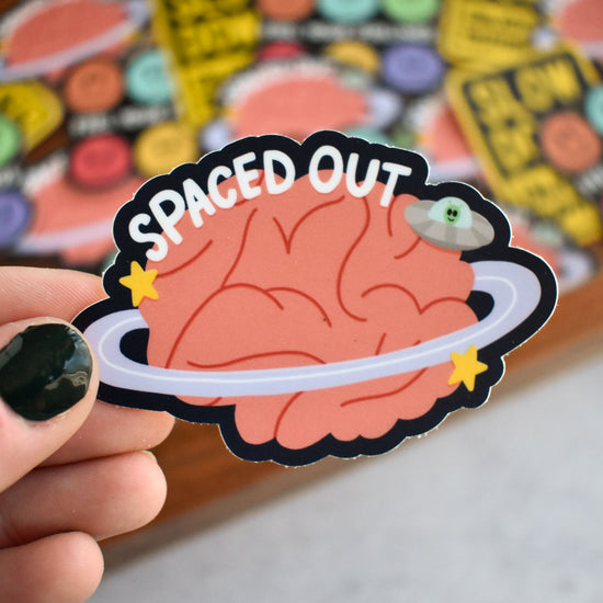 Spaced Out Brain Sticker