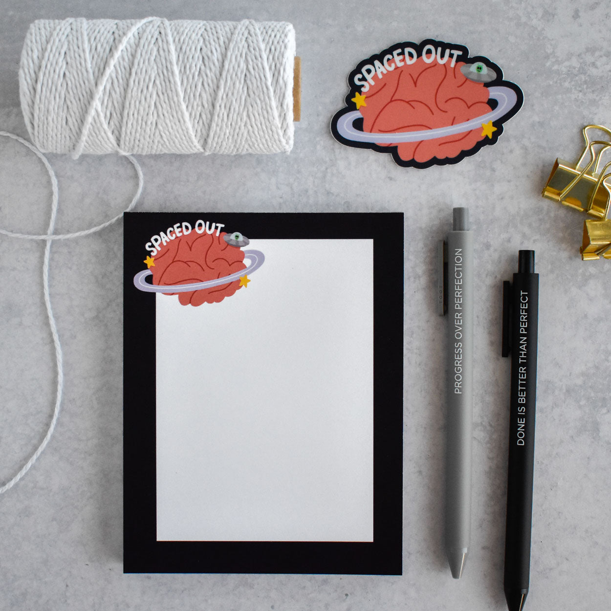 Spaced Out Brain Sticker