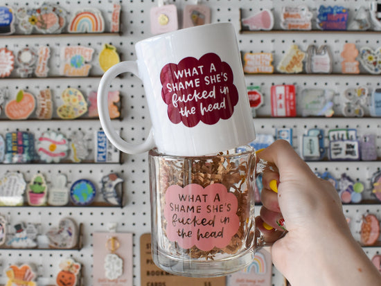 IMPERFECT Fucked In The Head Mug (Glass)