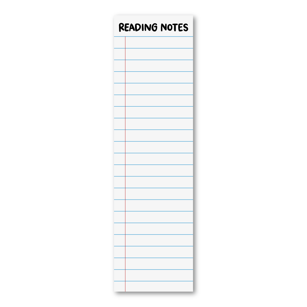 Reading Notes Bookmark Notepad