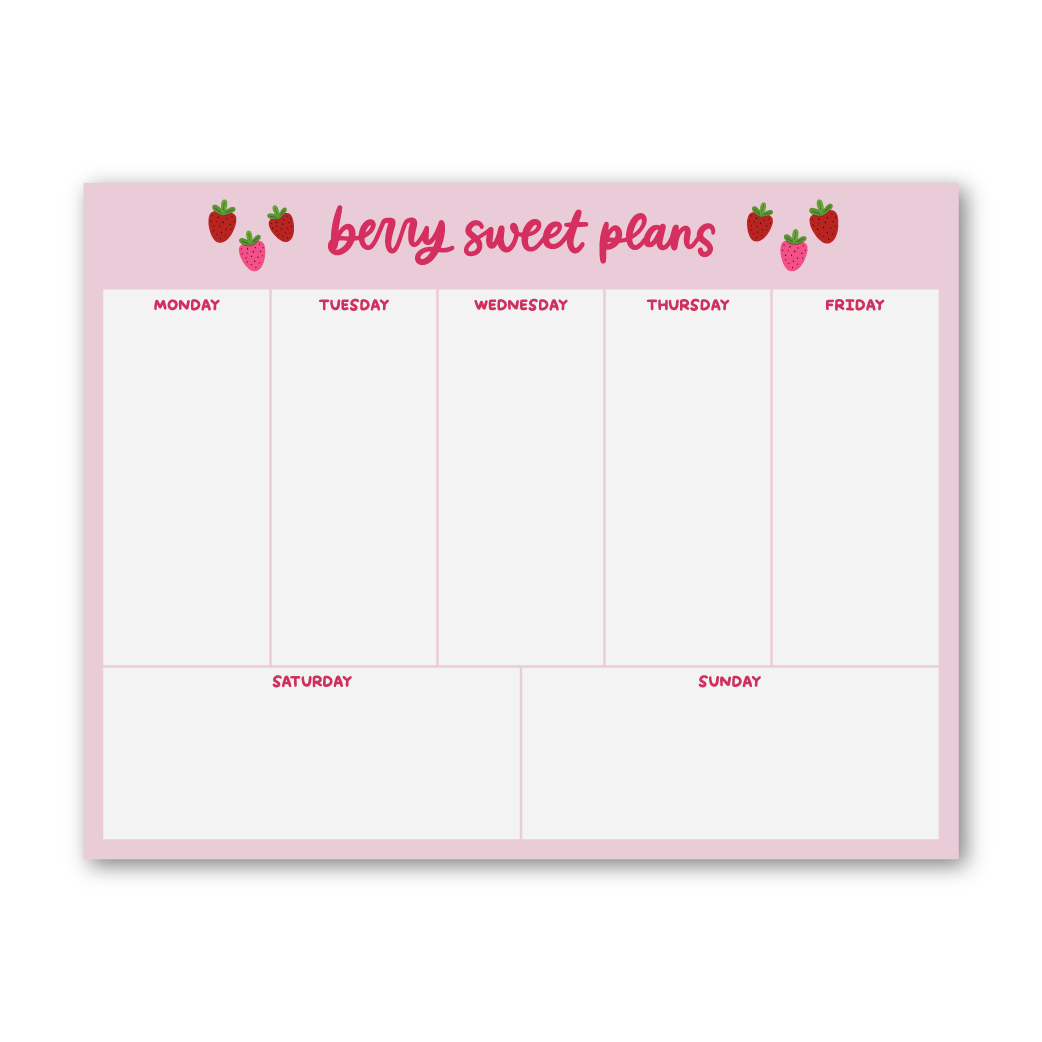 Berry Sweet Plans Weekly Notepad