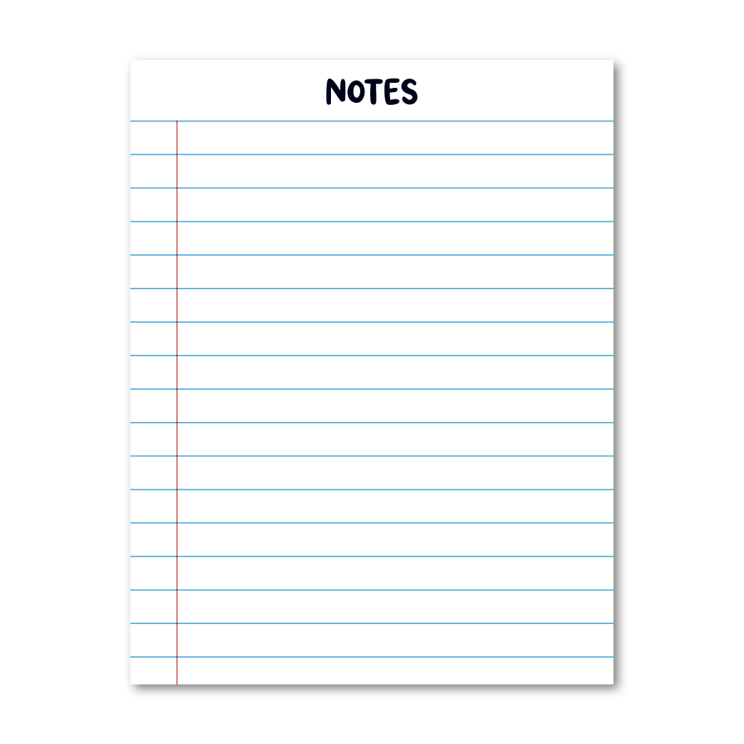 Lined Notes Notepad