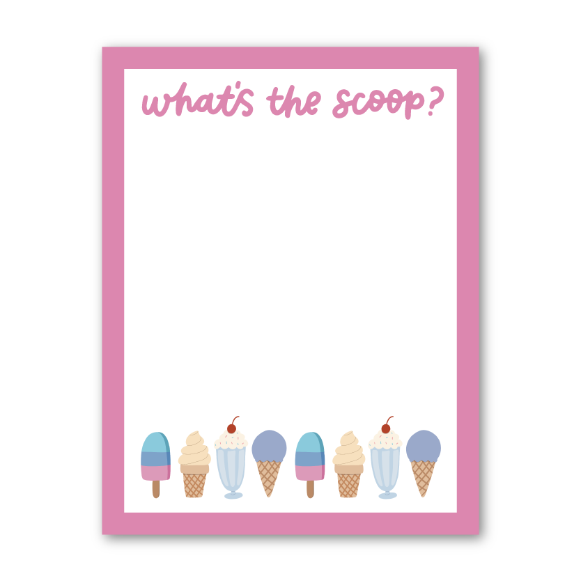 What's The Scoop Notepad