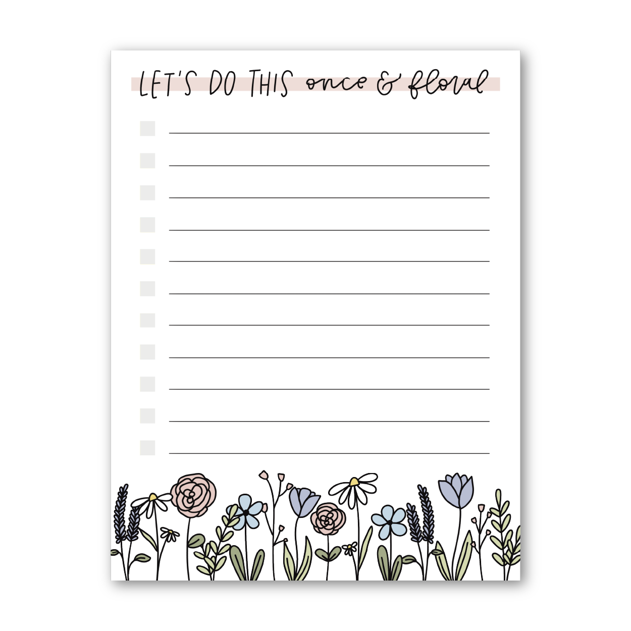 Once and Floral Notepad