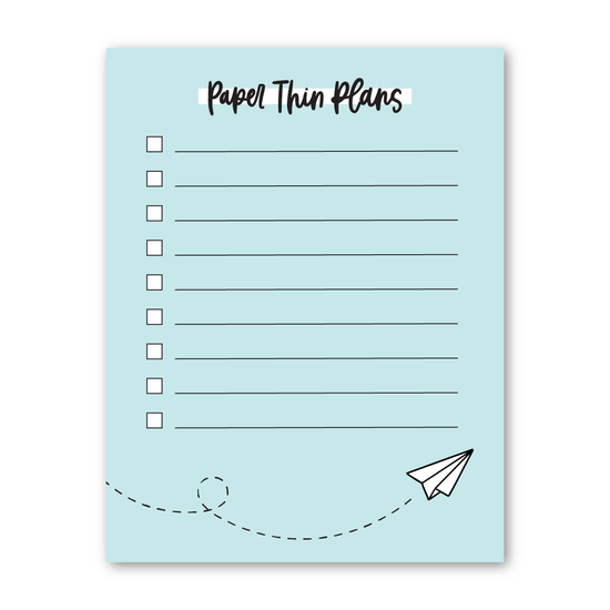 Paper Thin Plans Notepad