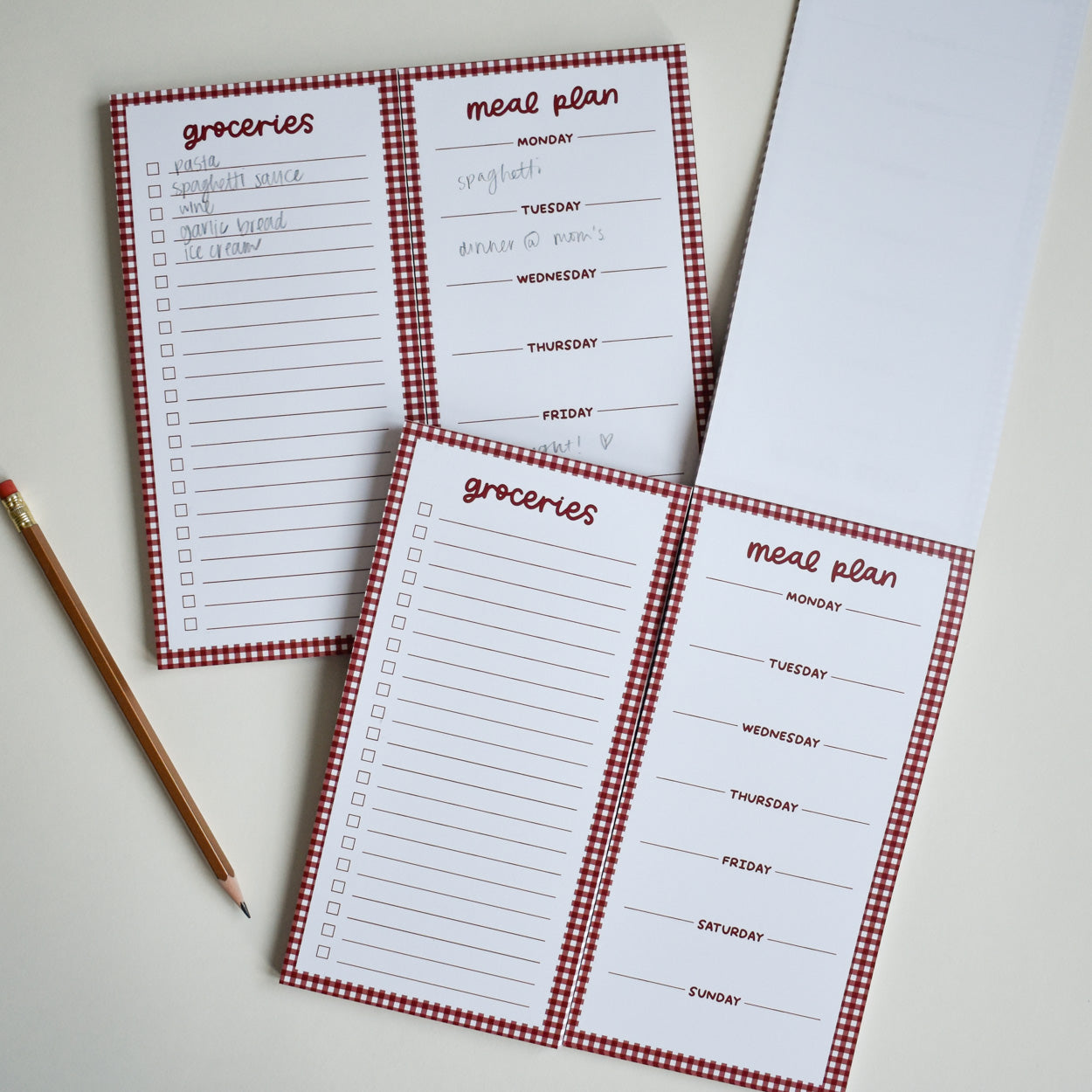 Meal & Grocery 2-in-1 Notepad