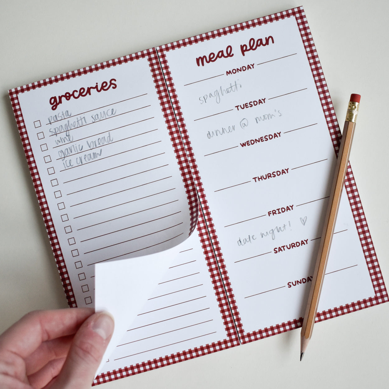 Meal & Grocery 2-in-1 Notepad
