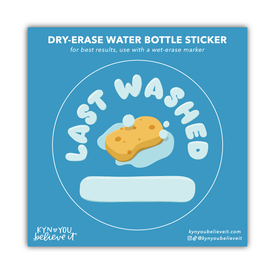 Last Washed Sponge Sticker (Dry-Erase)