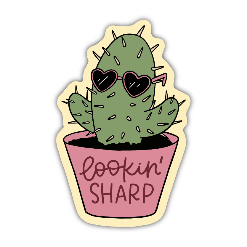 Lookin' Sharp Cactus Sticker