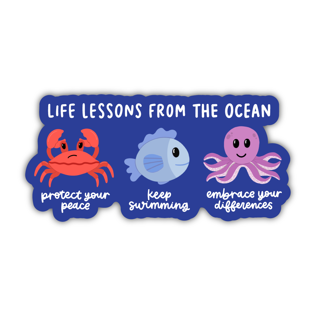 Life Lessons From The Ocean Sticker