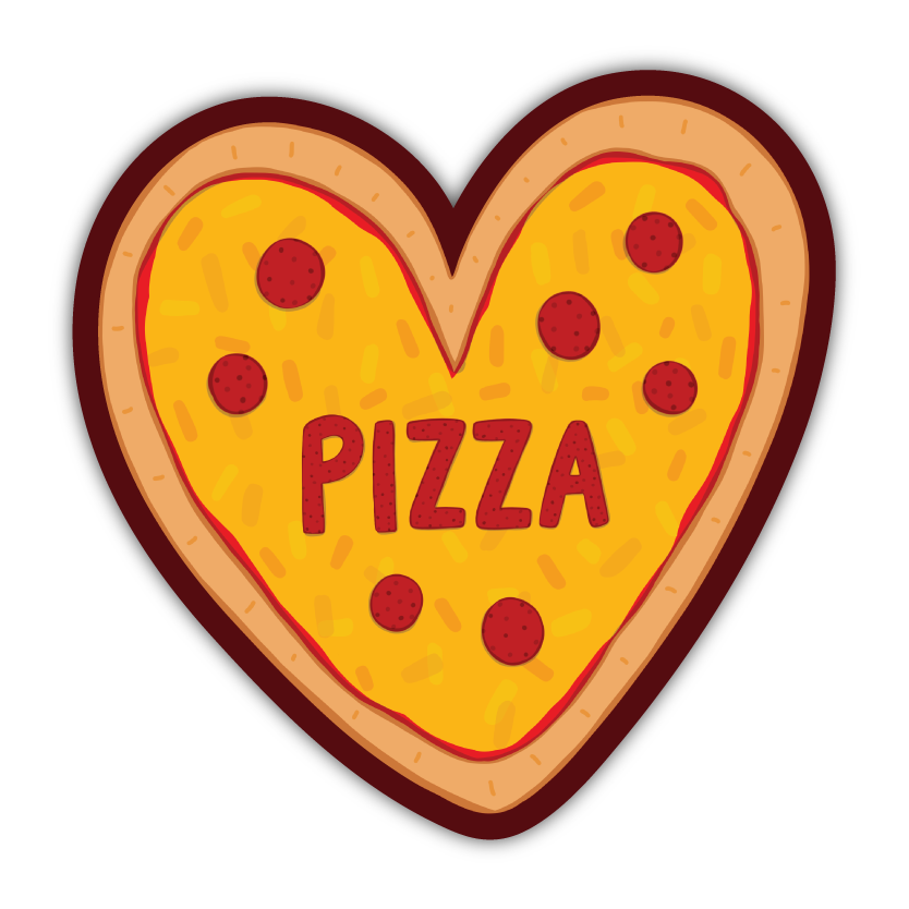 Pizza Heart Sticker