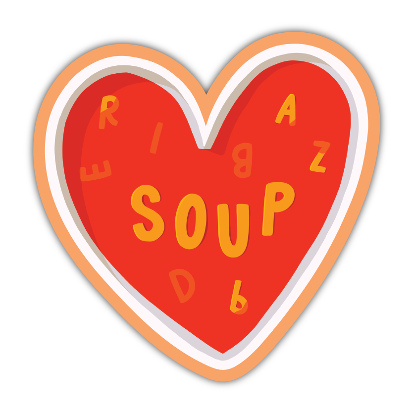 Soup Heart Sticker