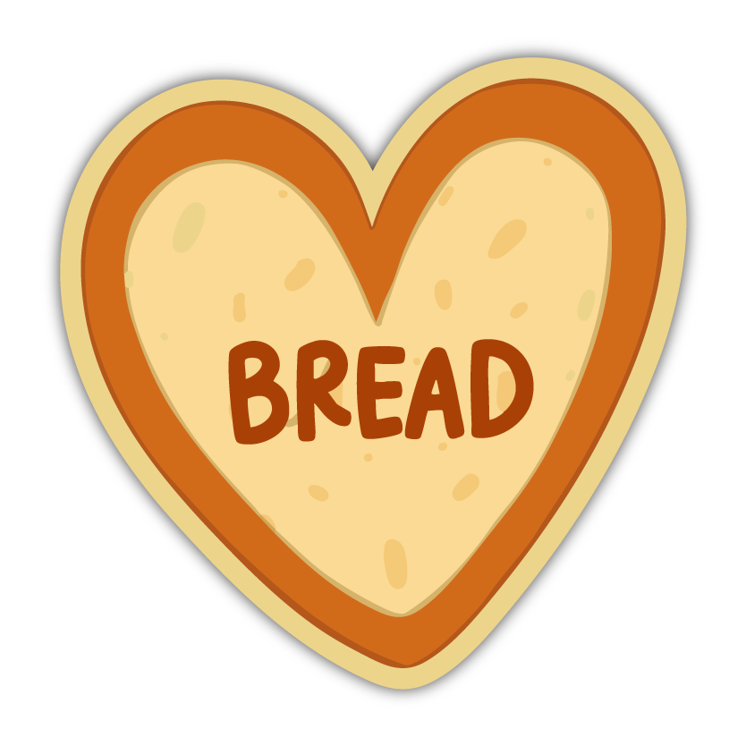 Bread Heart Sticker