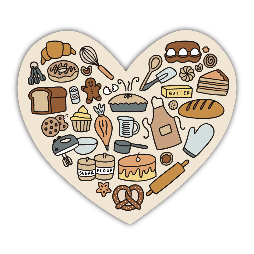 Baking Heart Sticker