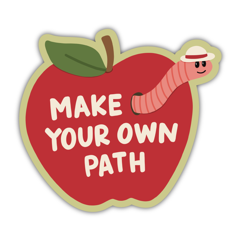 Make Your Own Path Apple Sticker