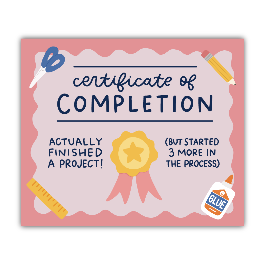 Certificate of Completion Sticker