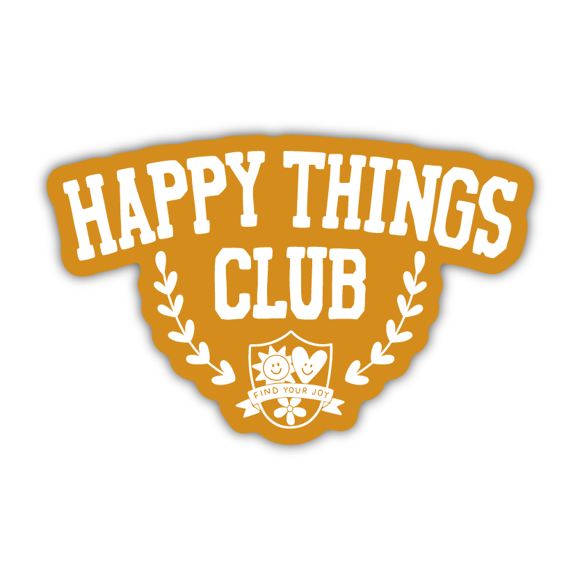 Happy Things Club Sticker