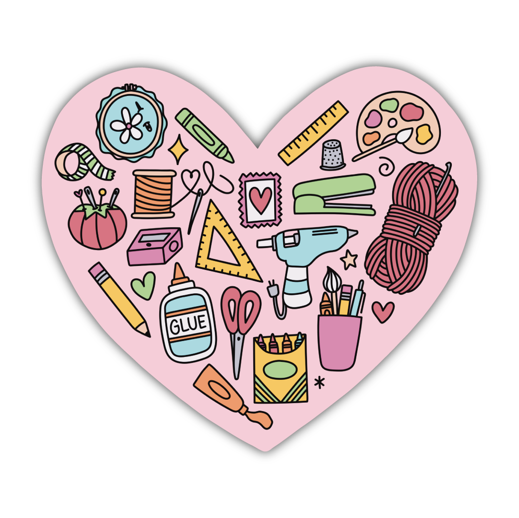 Crafting Heart Sticker