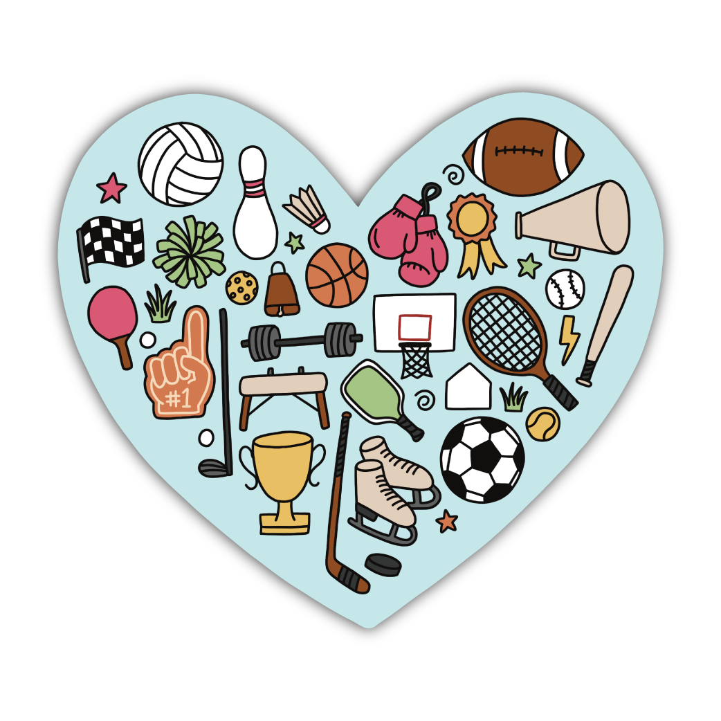 Sports Heart Sticker