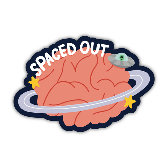 Spaced Out Brain Sticker