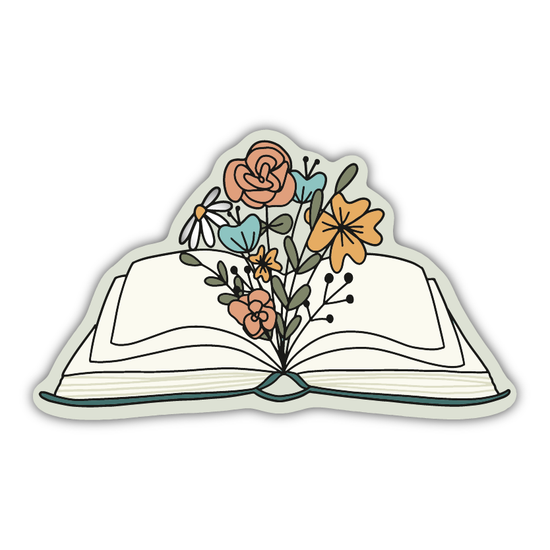 Floral Book Sticker