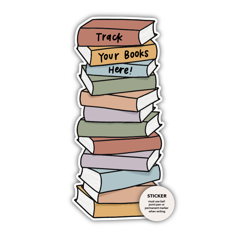 Book Stack STICKER Bookmark (Original)