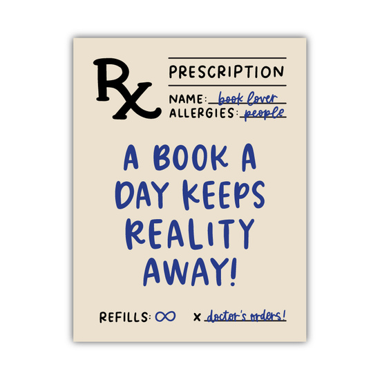 Book A Day Prescription Sticker