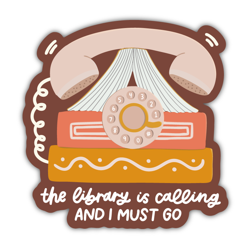 The Library Is Calling Sticker