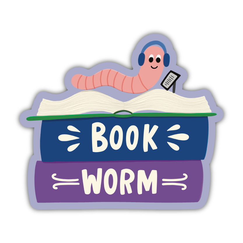 Bookworm Sticker