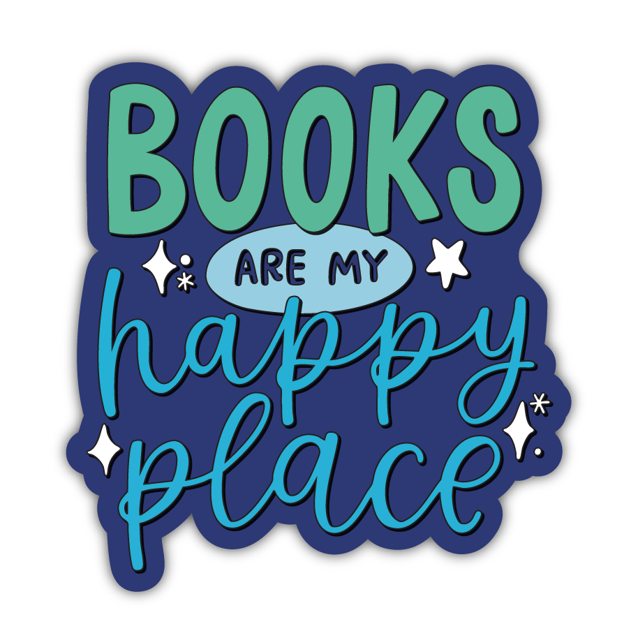 Books Are My Happy Place Sticker