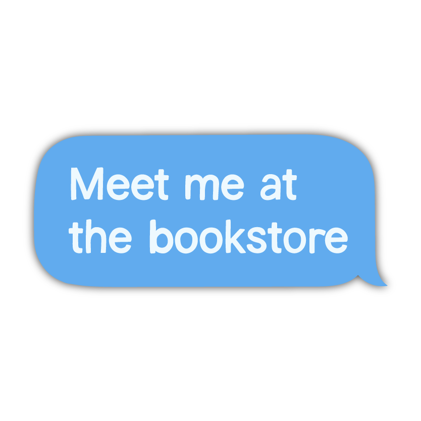 Meet Me At The Bookstore Sticker