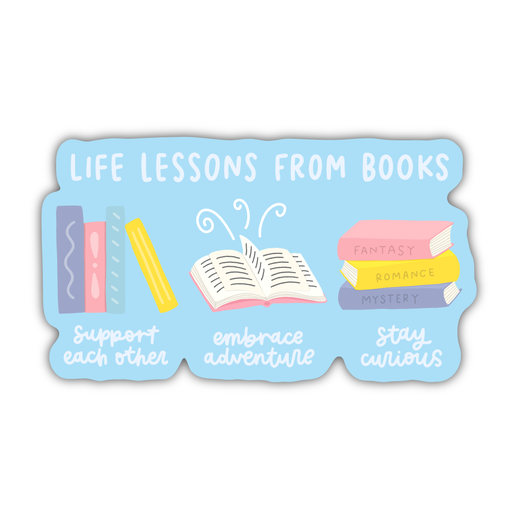 Lessons Learned Sticker Life Lessons From Books Sticker | Inspirational Gift for Readers – Kyn ...