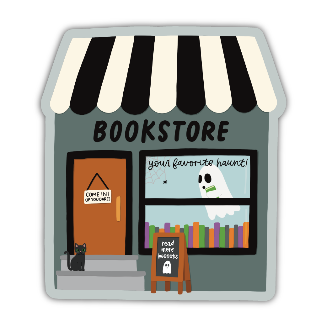 Haunted Bookstore Sticker