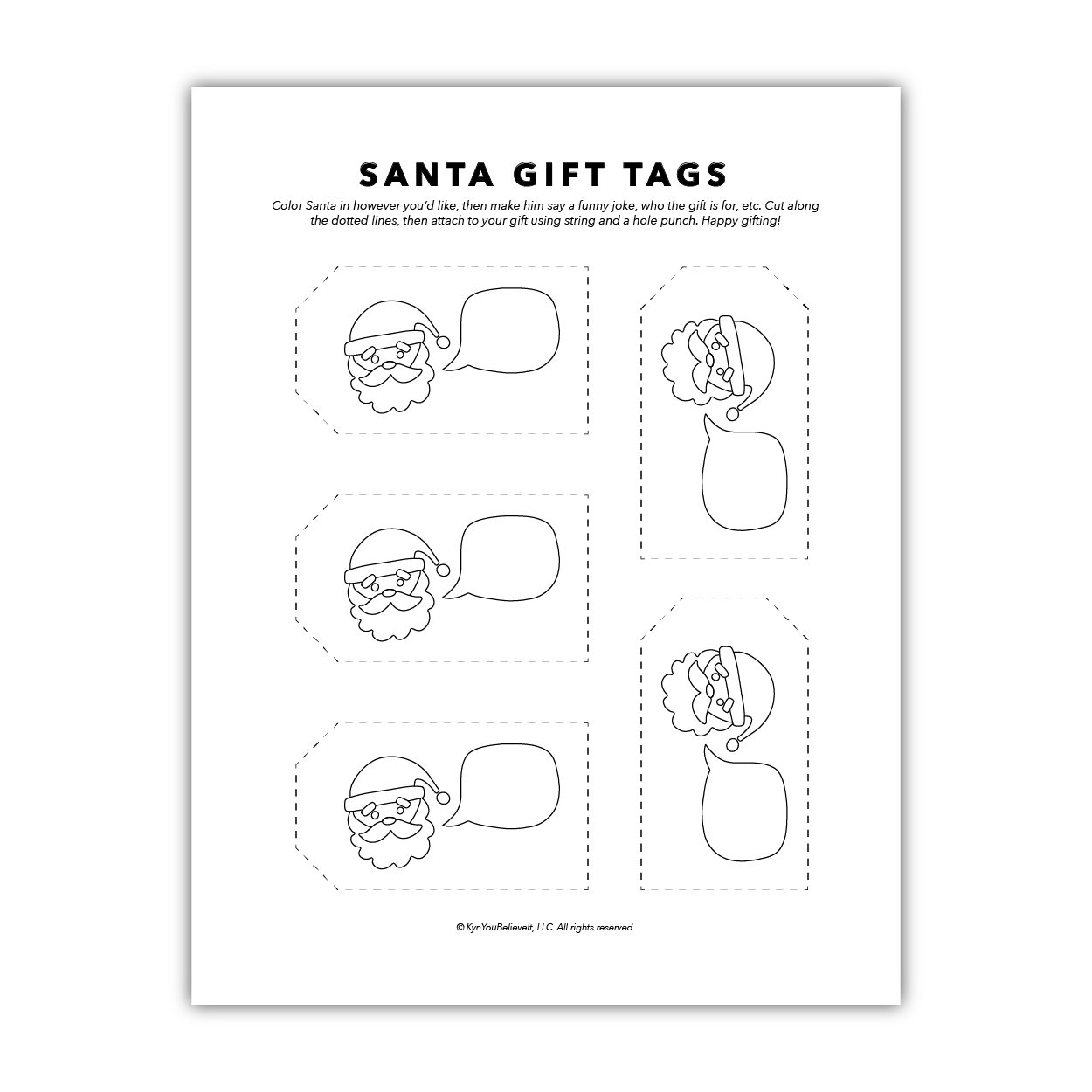 Santa Gift Tags (Digital Download)