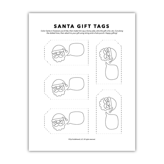 Santa Gift Tags (Digital Download)