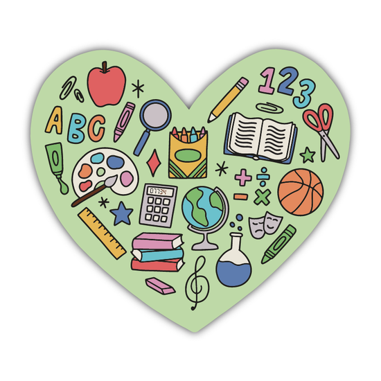 School Heart Sticker