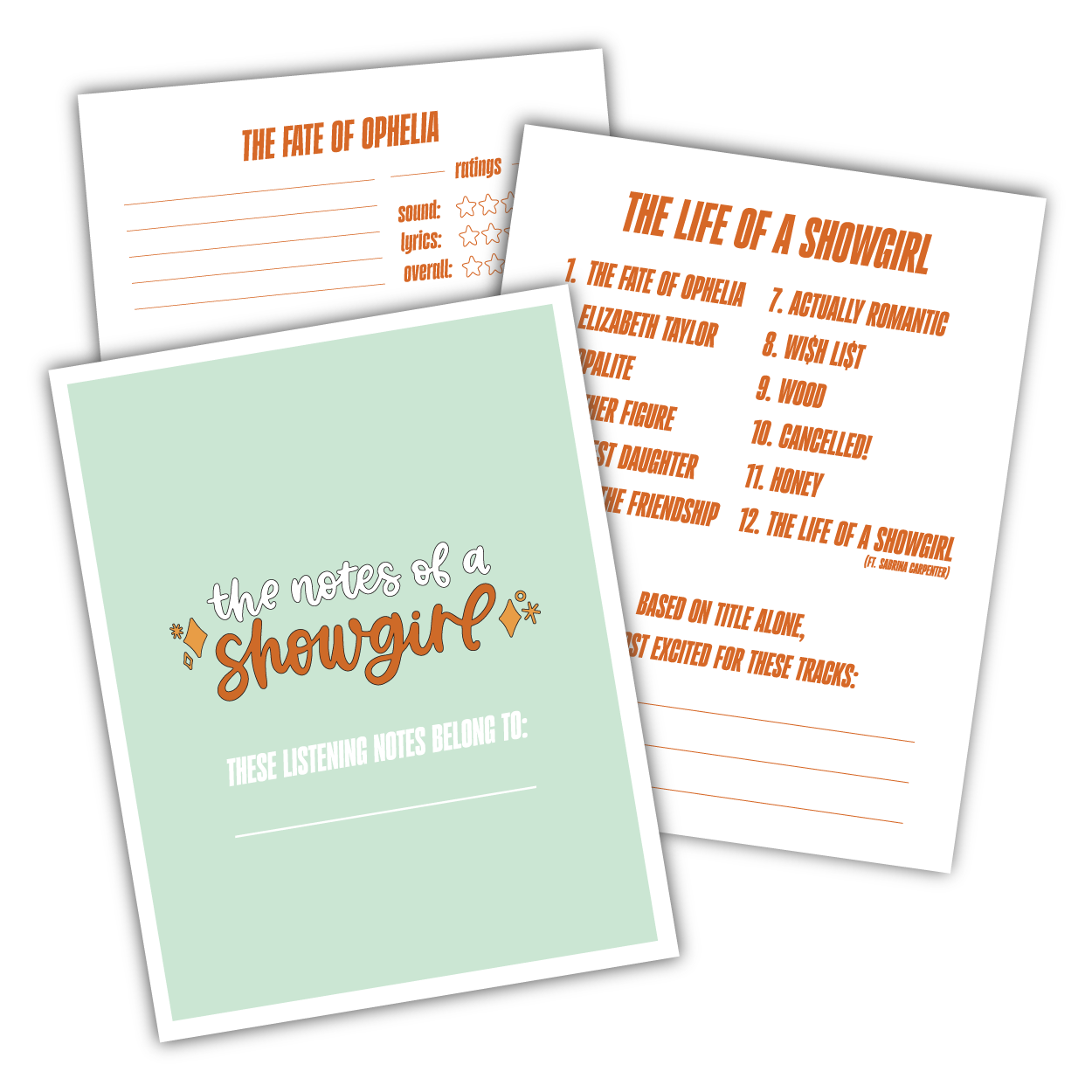 Showgirl Listening Notes (Digital Download)